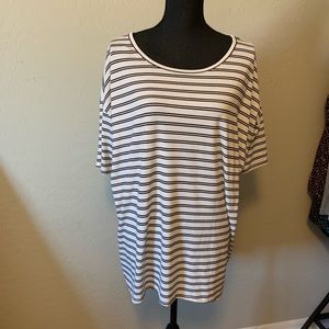 Lularoe Irma black and white stripes